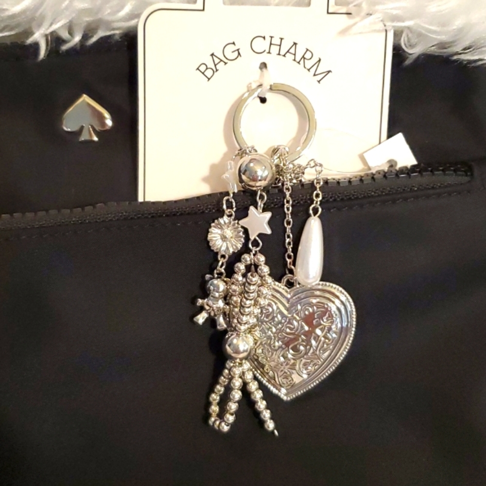 Elegant Silver Bag Charm